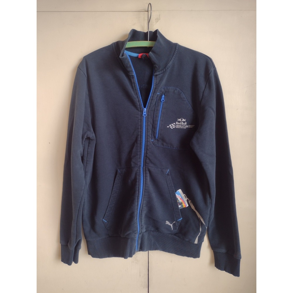 Red Bull Racing Puma Sweatshirt Jacket Full Zip Mens Sz M Blue Formula 1 F1